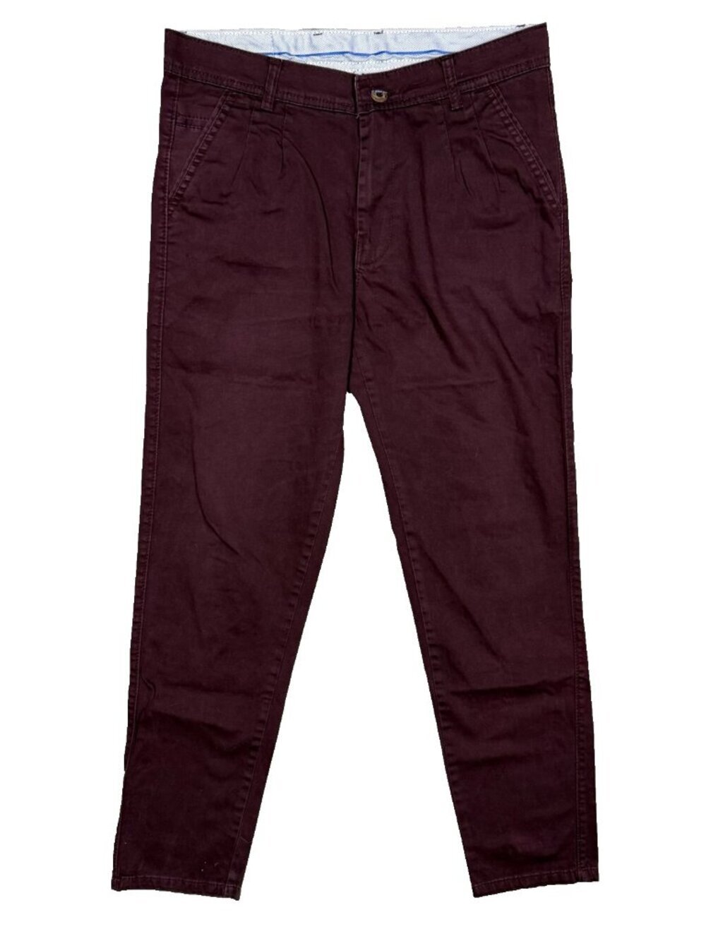 Hackett London Chino Twill Pants Burgundy Red Cotton Mens 30x29